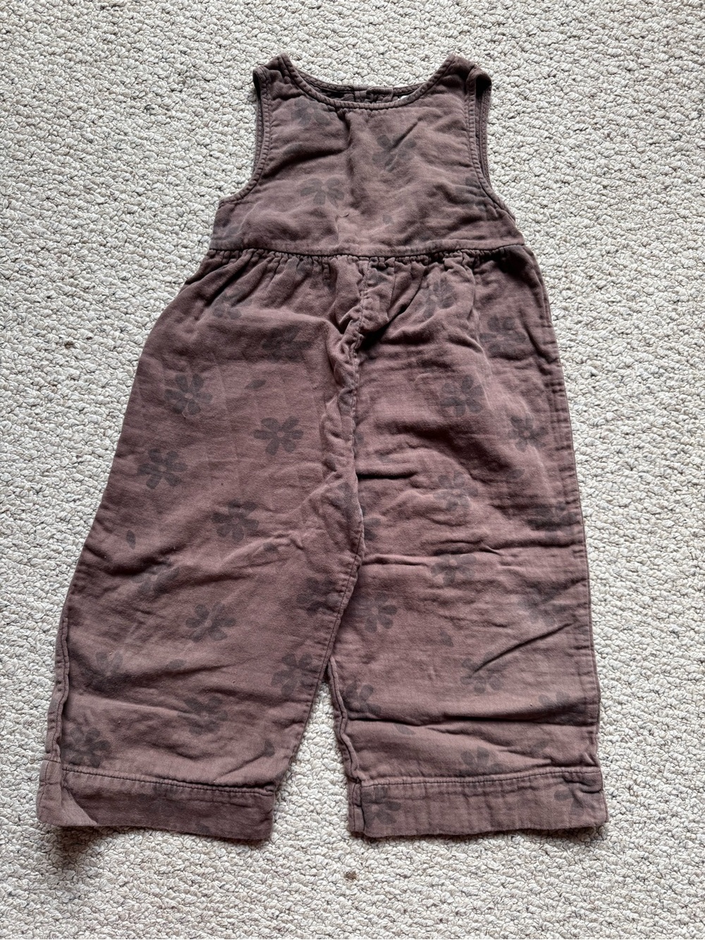 Zara Timeless Brown Floral Print Jumpsuit